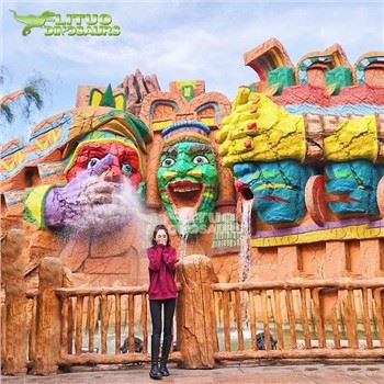 Rock Human Face Waterfall